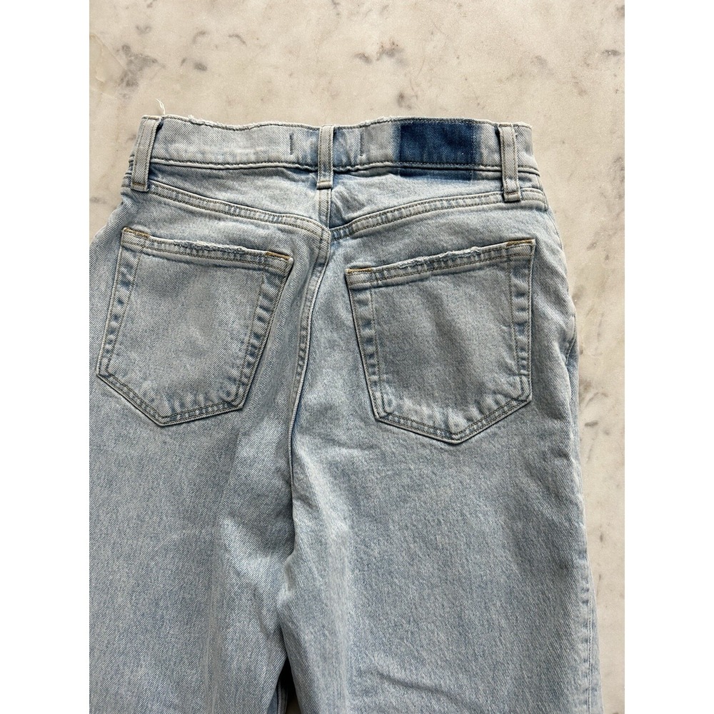 Abercrombie & Fitch Jeans Womens 27/4R Light Blue Curve Love 90s Straight Cross - Picture 9 of 14